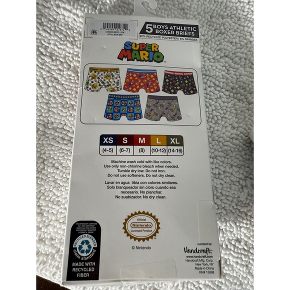 Super Mario Bros Boys Boxer Briefs XS (4-5) Underwear New and 3 Plushie Bundle - Picture 7 of 12